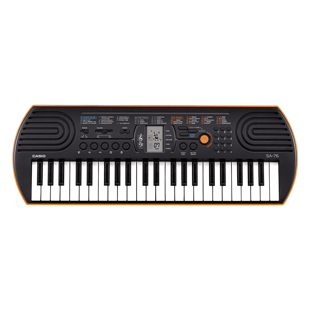 TECL MINI 44 T, 100 TIMB, 50 RITM, 10 CANCIONES INCORPORADAS, POLIFONIA 8, PANTALLA LCD, COLOR NEGRO - Imagen 1