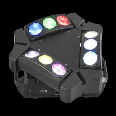 LUZ MINI SPIDER LED, RGBW, 9LEDX3W, DMX512