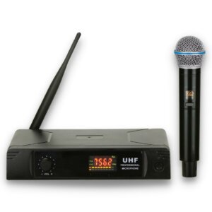 Micrófono Pro Inalámbrico UHF Mono canal de Frecuencia Seleccionable (1 x 20), DEON DE-MU15