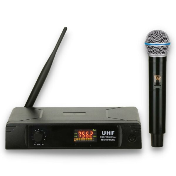 Micrófono Pro Inalámbrico UHF Mono canal de Frecuencia Seleccionable (1 x 20), DEON DE-MU15