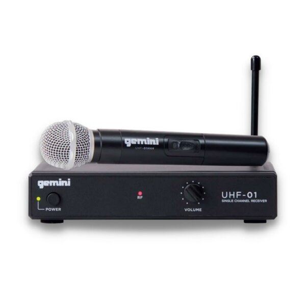 Micrófono Pro Inalámbrico UHF Mono Canal de Frecuencia Fija, GEMINI UHF-01M-F1