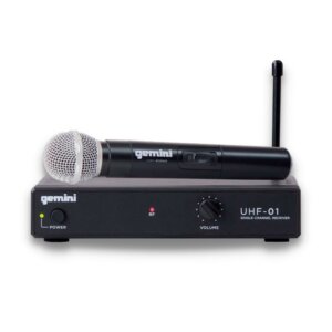 Micrófono Pro Inalámbrico UHF Mono Canal de Frecuencia Fija, GEMINI UHF-01M-F2