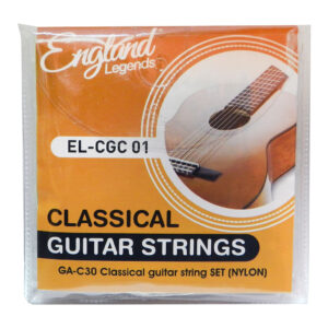 Cuerdas Para Guitarra Clásica, Color Transparente y Blanco , ENGLAND LEGENDS EL-CGC 01
