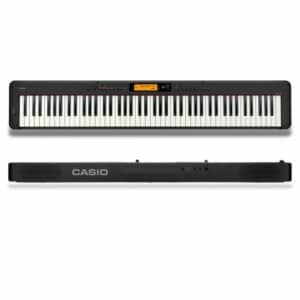 Teclado de 88 teclas, 3 tipos de Sensibilidad al tacto , Polifonía 64 notas (32 para determinados tonos).