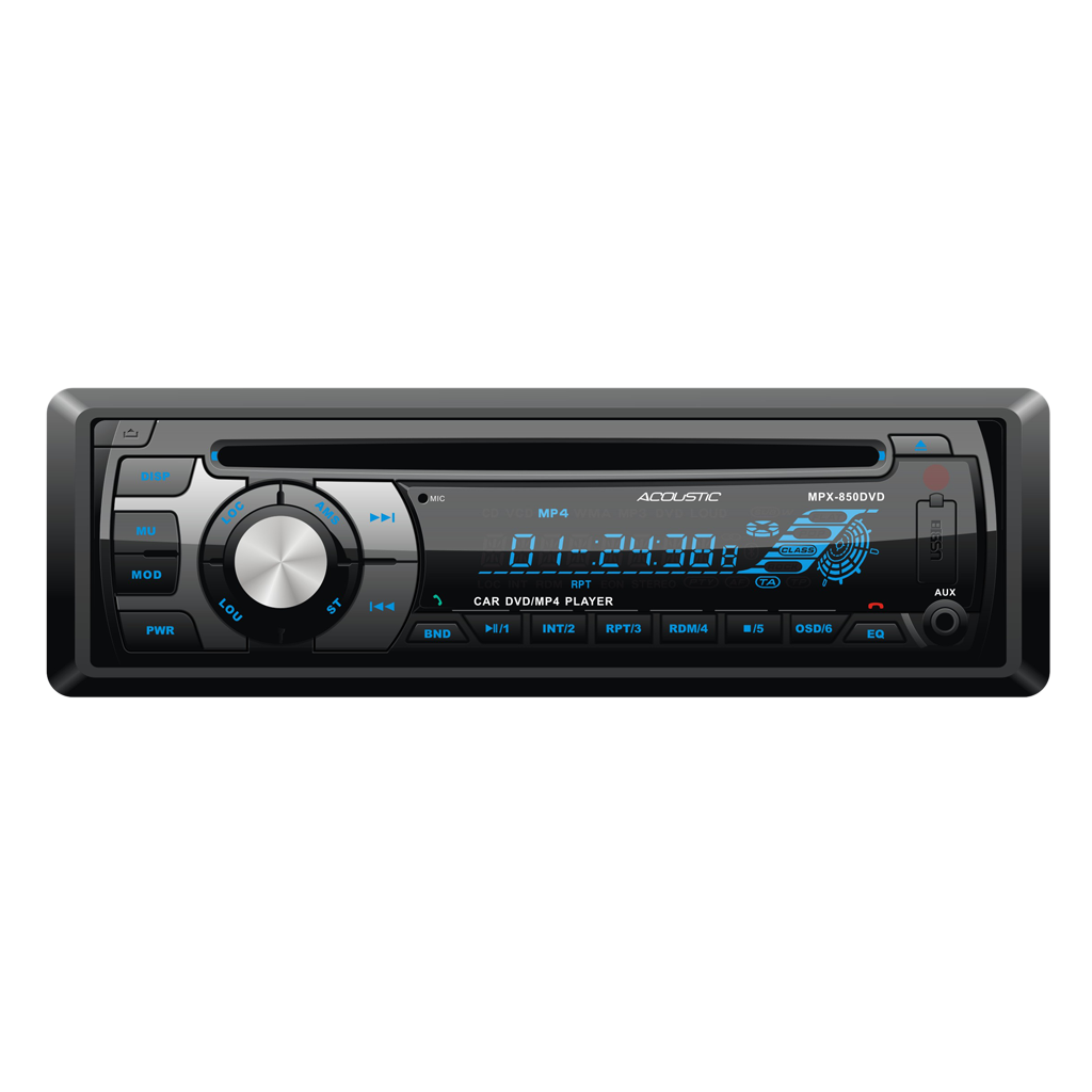 Estéreo para carro 1 DIN 50x4W MP3 ACOUSTIC MPX-850DVD
