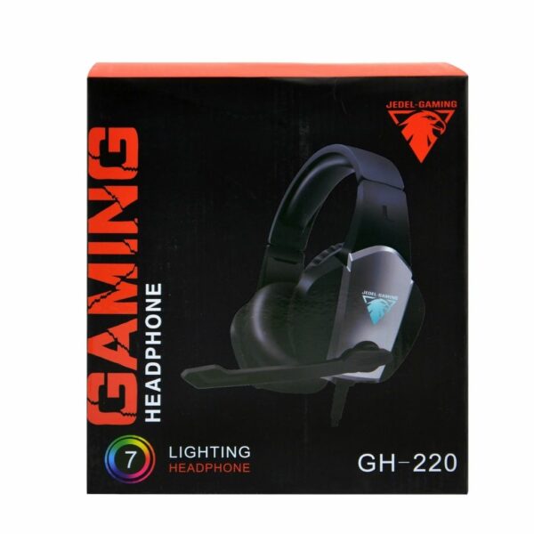 Auricular Gaming Diadema Ajustable , Luz RGB 7 Colores , JEDEL GAMING GH-220