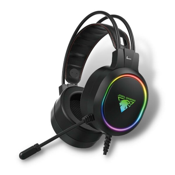 Auricular Gaming Diadema Extensible Virtual Sound 7.1 , Luces RGB 7 Multicolores , JEDEL GAMING GH-234