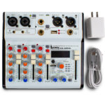 Consola de audio de 4 canales, Interfaz USB, Ecualizador de 2 bandas, England Sound, ES-MR4I
