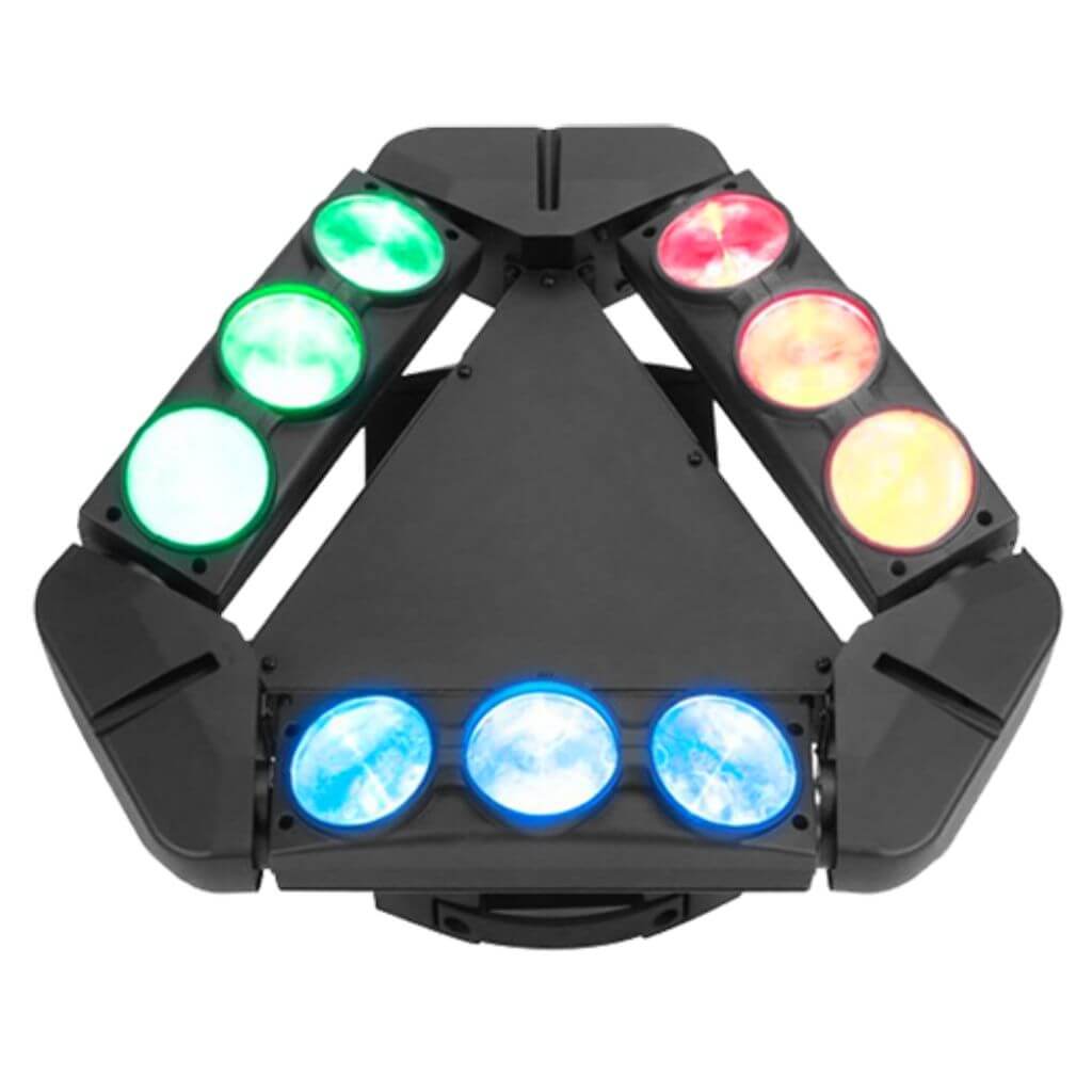 LUZ MINI SPIDER LED, RGBW, 9LEDX3W, DMX512