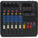 Consola de audio de 6 canales, Interfaz USB, Ecualizador de 7 bandas, England Sound, ES-PRODJ 6I