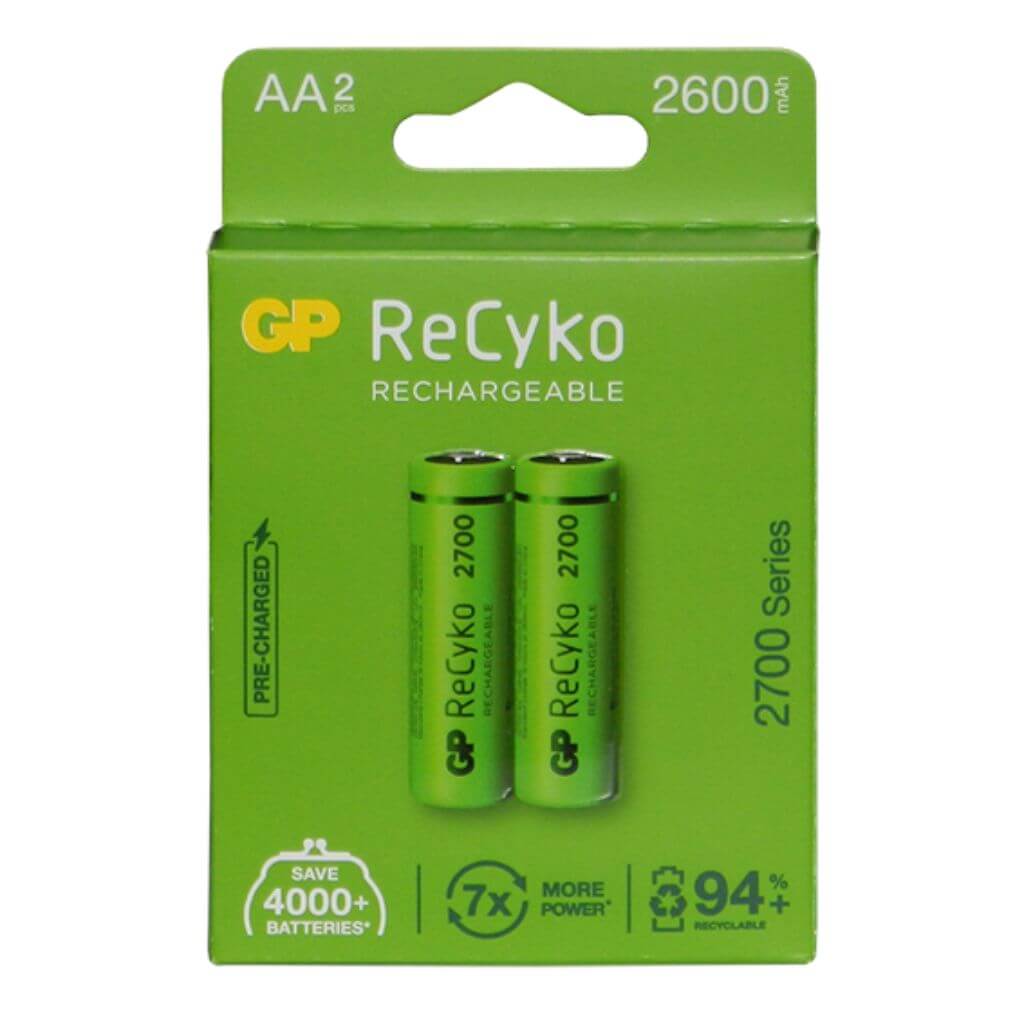 Batería AA, recargable Recyko 2700MAH NIMH, BLISTER X 2PCS