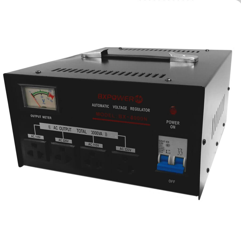 Regulador De Voltaje, 4000 Watts, 4 Tomas Polarizadas, 110/220v – Ac